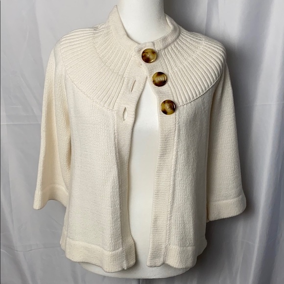 Michael Kors Sweaters - ⭐️ 3/$30 Michael Kors 3 button cape 3/4 sweater